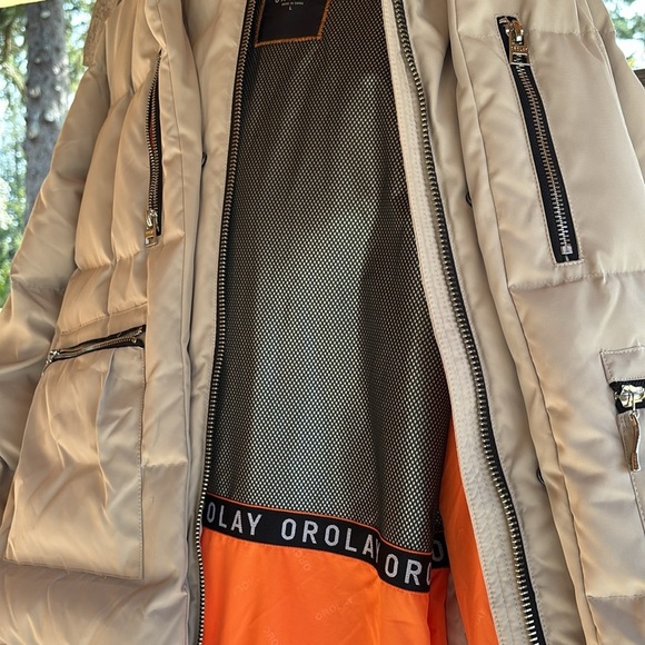 Orolay Tan Puffer Jacket with Orange Lining - Picture 10 of 12